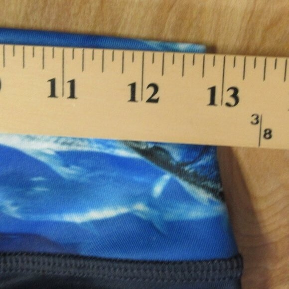 AQUAFLAUGE Performance Apparel Fishy Yoga Pants Womens Size S Mid Rise Waistband - Picture 9 of 10